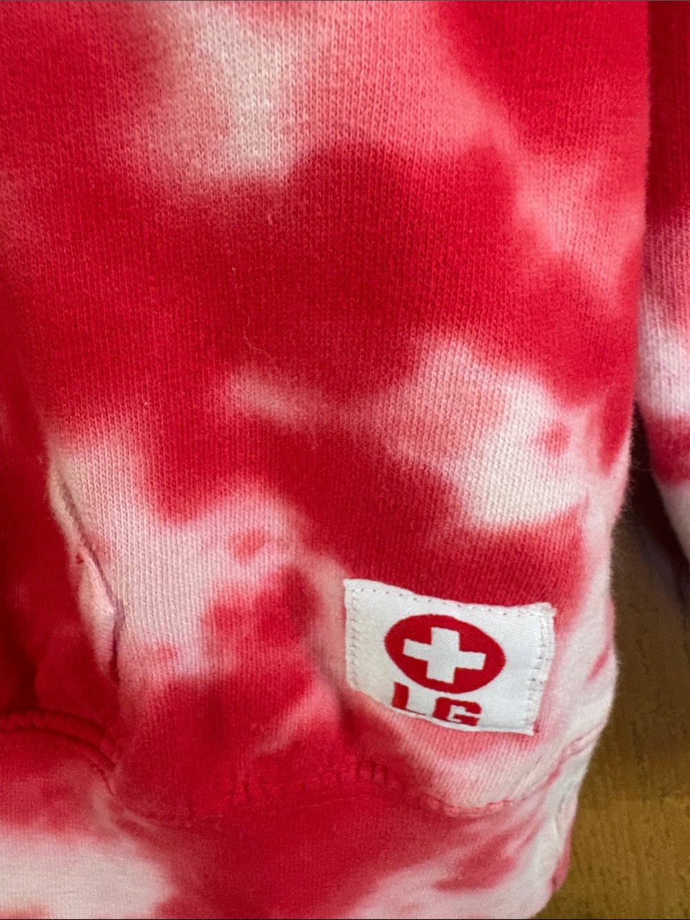 Lifeguard Ft. Myers Red Tie-Dye Hoodie Sweatshirt - Picture 6 of 6
